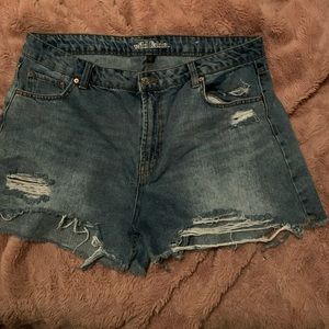High Waisted Denim Shorts